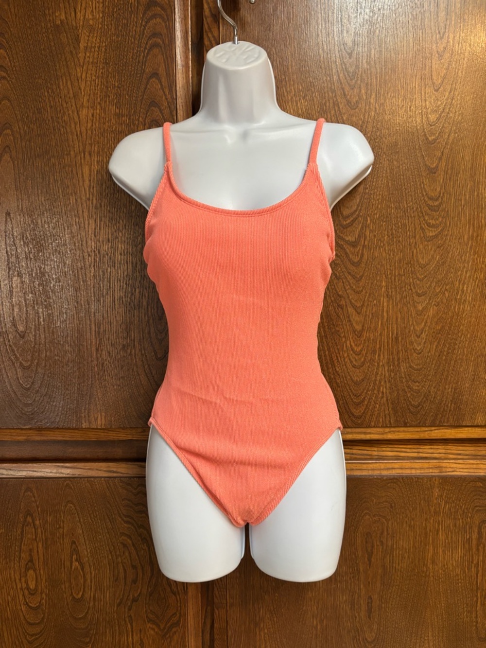 Juniors' Ribbed Metallic One-Piece Swimsuit